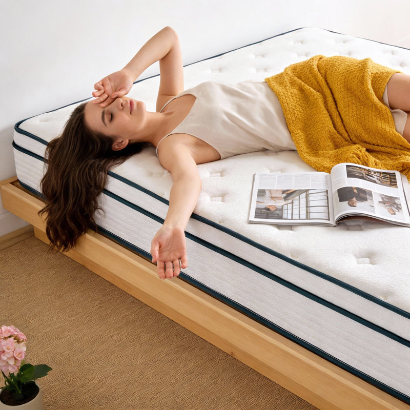 Knitted Fabric Cover Pocket Sprung Mattress Medium Firm Breathable Support Mattress , King