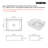 19" White Vitreous China Rectangular Vessel Bathroom Sink