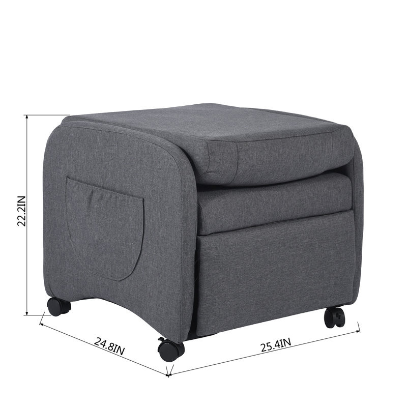 Abasi 64.5cm Wide Glider, Grey