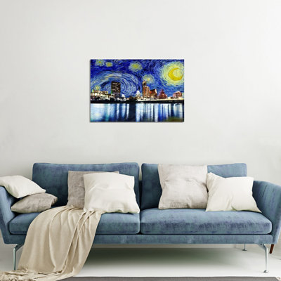 Austin, Texas, nuit étoilée, impression sur verre acrylique