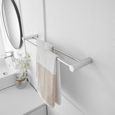 Linea 22.8" Wall mounted Towel bar in Polished Chrome