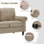 Ensemble de salon rembourré 3 pièces Luelle-123137243