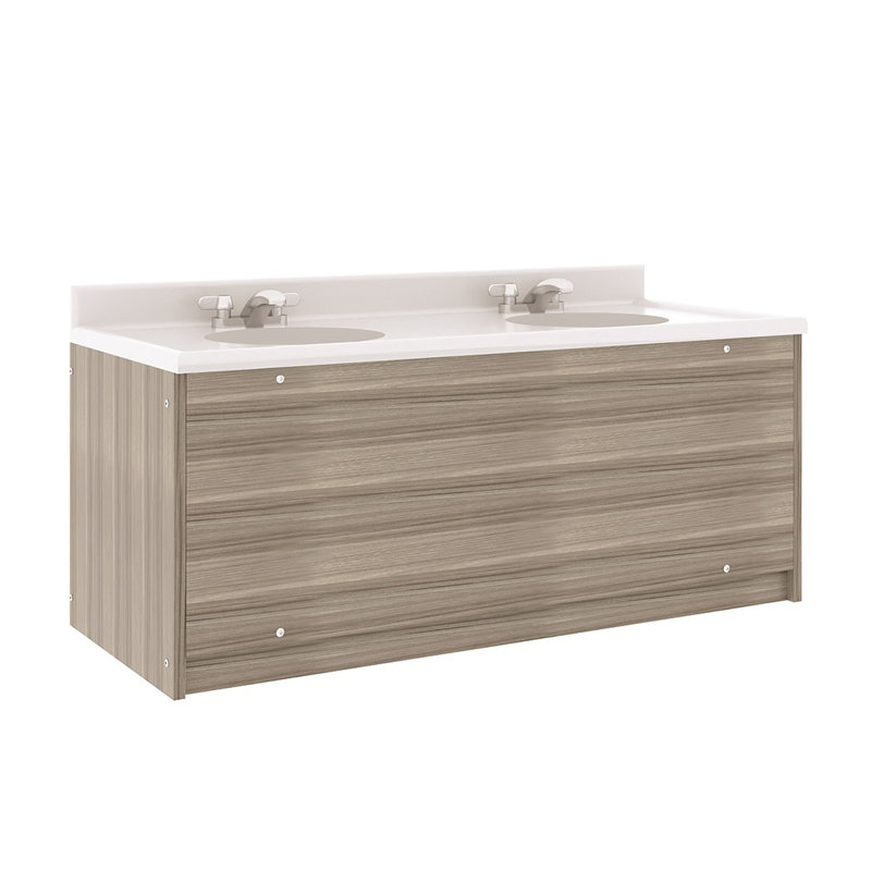 Ensemble de meuble-lavabo double 49 po, Oui, Gris