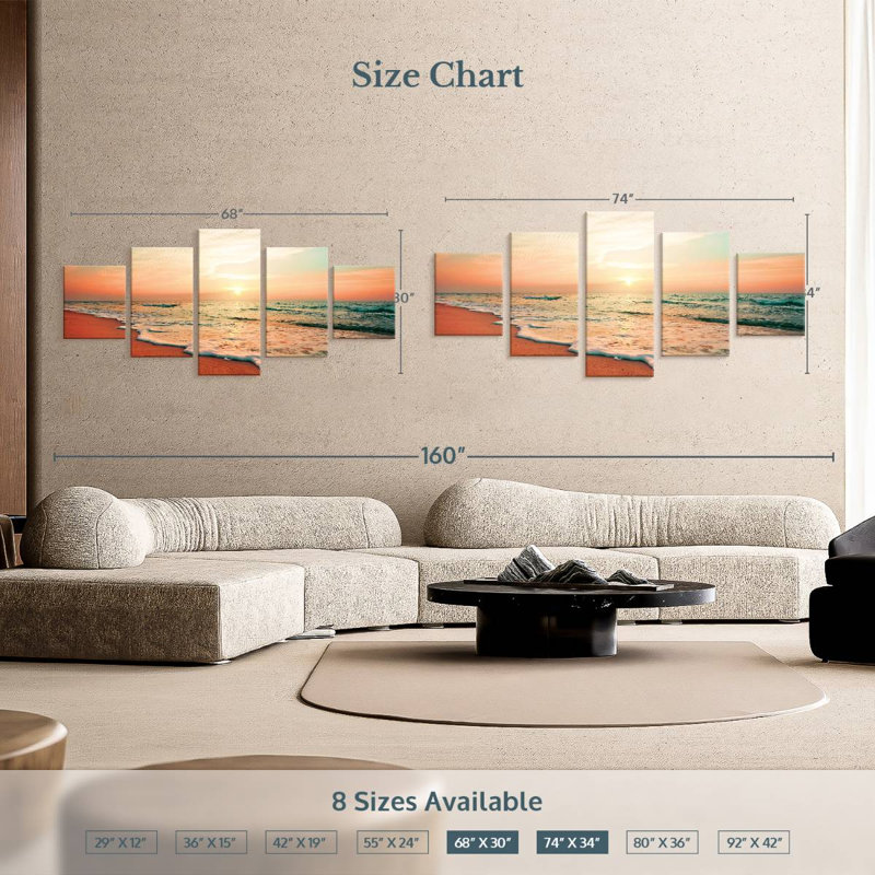 Thai Azaline Sunrise, 30" H x 68" W