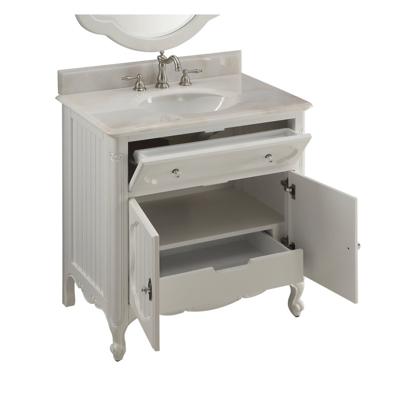 Ensemble de meuble-lavabo simple 34 po Harbaugh, Blanc