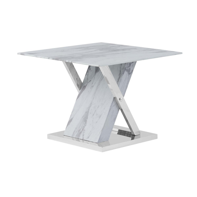 Table de bout en faux marbre