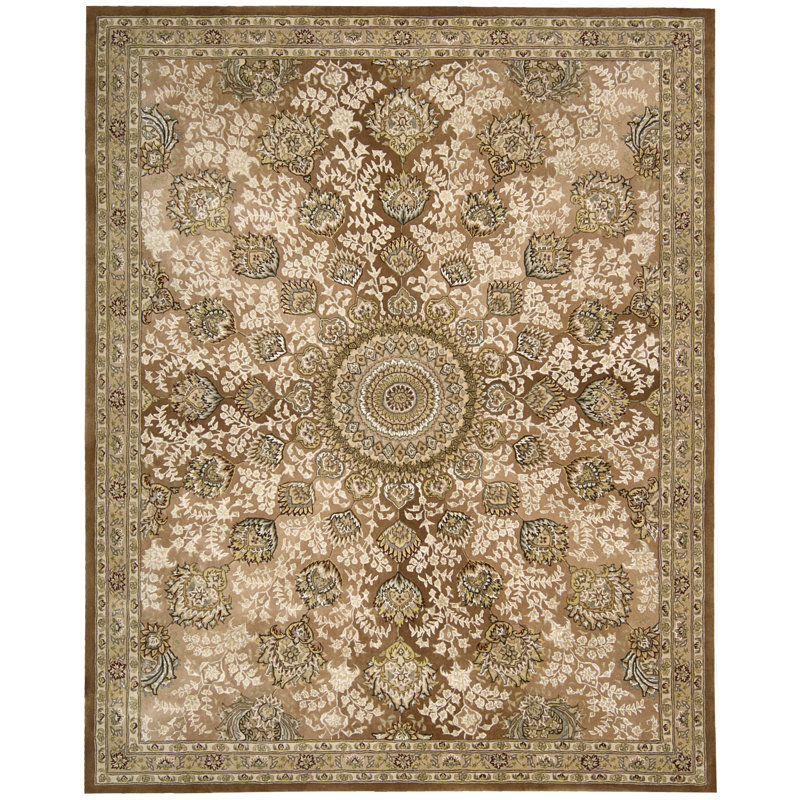Wool Floral Indoor Rug, Rectangle 9'9" x 13'9"