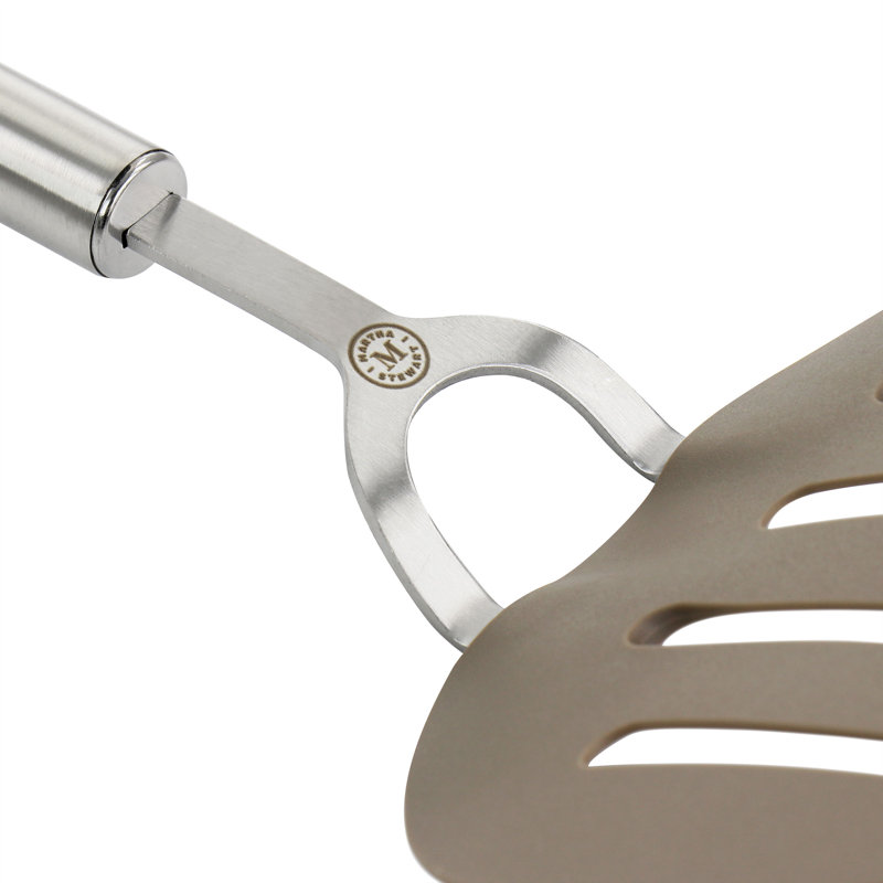 Martha Stewart Nylon Taupe Slotted Pancake Turner