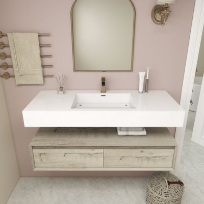 Alysa 48" Wall-Mounted Single Bathroom Vanity Set
