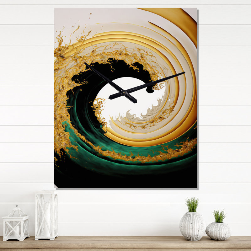 Jaise - Horloge murale moderne abstraite, H 32 po x l 16 po