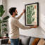 Bamboo in Green Japandi - Framed Print-1740358743-1740358745