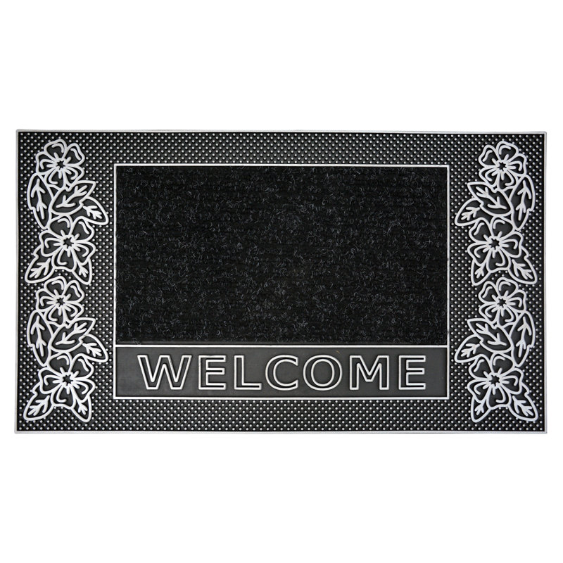 Quynh Non-Slip Outdoor Doormat, Silver