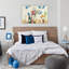 Country Butterfly Flower Floral, cadre en bois à l'arrière encastré, art mural décoratif, l 36 x L 24
