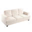 Canapé 3 places en velours à assise profonde, mousse haute, pour appartement, salon, bureau 3 places et idéal-128857788