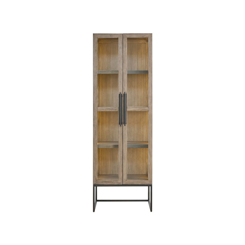 Dwell Lighted Curio Cabinet, Brown