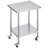 Stainless Steel Work Table 24 x 30 x 38 Inch, with 4 Wheels, 3 Adjustable Height Levels