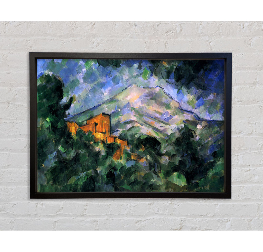 St. Victoire und Chateau Noir von Paul Cezanne - Einzelbildrahmen Kunstdrucke auf Leinwand