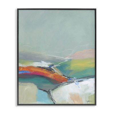 Abstrait Rolling Hills noir, estampe numérique par Jan Weiss