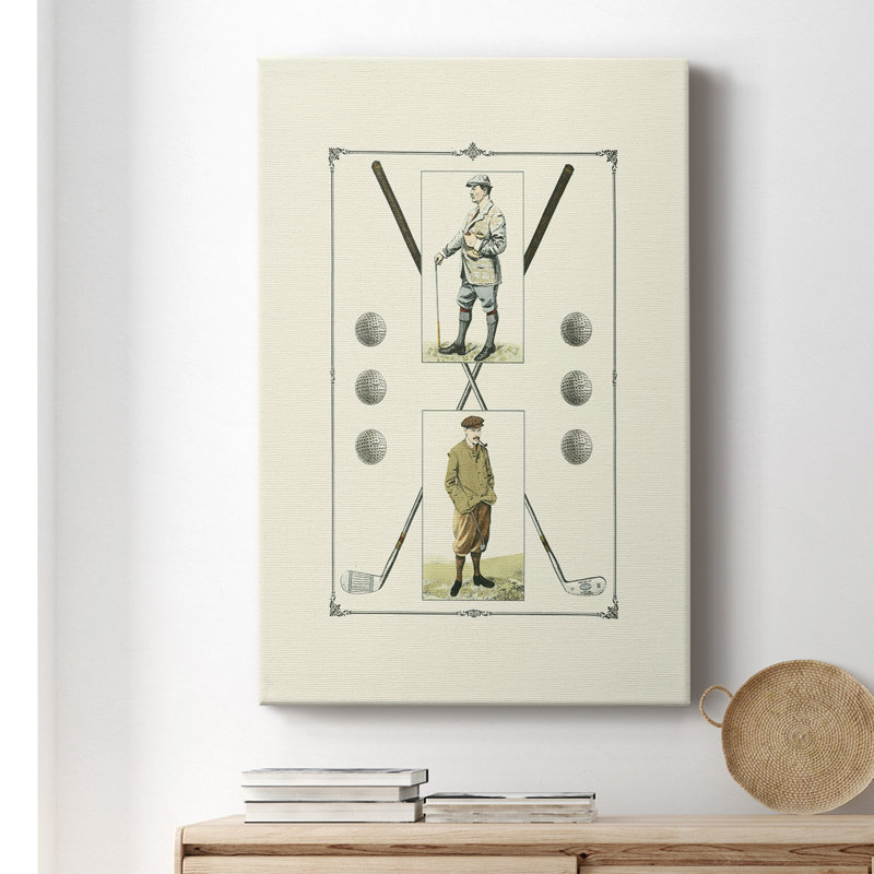 «Golfers: John Henry and R. Maxwell», impression sur toile tendue, H 18 po x l 12 po x P 1 po