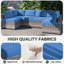 14 housses de coussin de patio de 4 pièces de 14 po d'épaisseur - Remplacement résistant à l'eau pour canapé modulaire à 6 places-1832500913