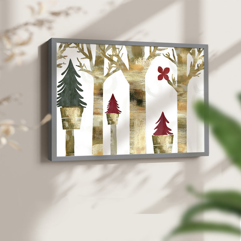 Chirstmas Art-DCLVII - Reproduction encadrée - Restickable, 16" H x 20" W, Grey
