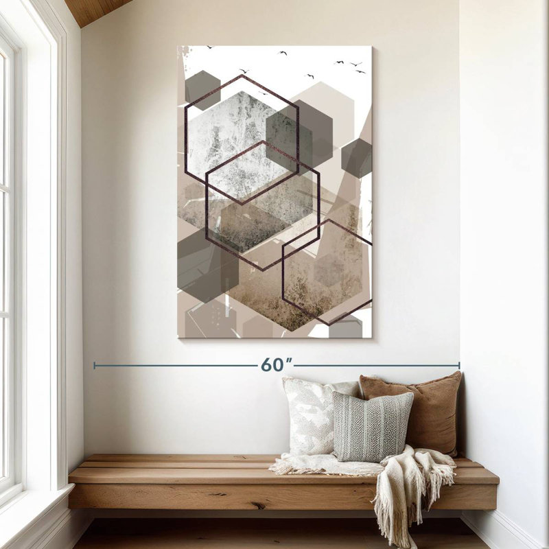 Avery Hexagons Beige I, 48" H x 32" W