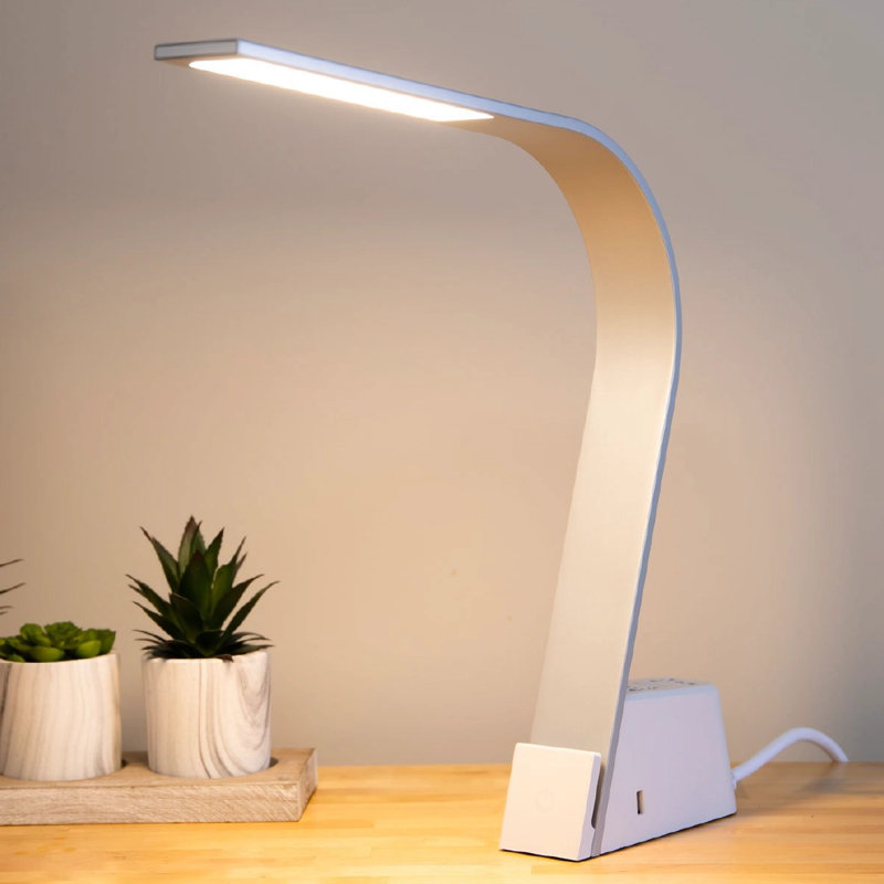 LED Desk Table Lamp, Silver