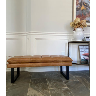 Banc en similicuir de 48 po Hokku Designs Turea