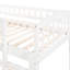 Twin Over Bunk Bed In White, Equipped With Slide And Reversible , Solid Pine Frame Material, Space - Saving For Bedrooms, Gray Style Features, 18 Support Slats White Built Adjustable Side