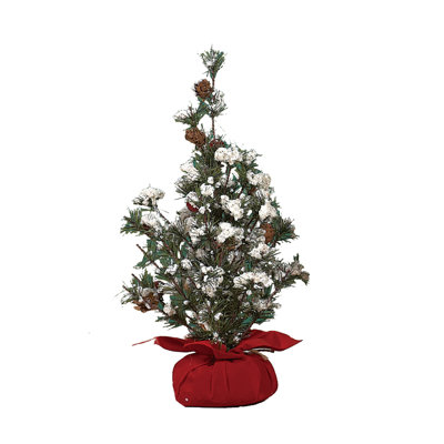  Arbre de Noël artificiel multicolore 12 po dans un sac cadeau avec baies
