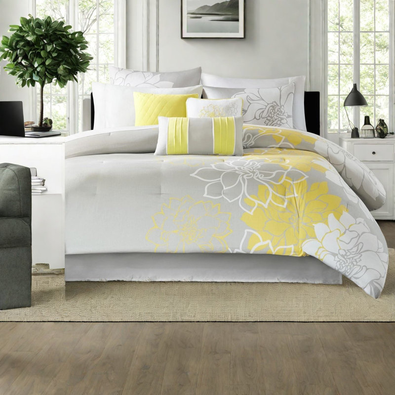 Ensembles de literie à motif floral en satin de coton, très grand confort moderne