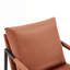 Fauteuil d'appoint moderne en similicuir, fauteuil rembourré simple avec structure en métal noir robuste, fauteuil de lecture industriel pour salon, chambre, bureau, salle d'attente-1509779476