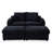 Corduroy Fabric Loveseat with Ottomans and Two Pillows-281212848
