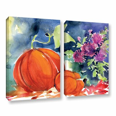 Mums and Pumpkins 2 Piece Painting Print on Wrapped Canvas Set -  Red Barrel StudioÂ®, RDBS8022 33335534