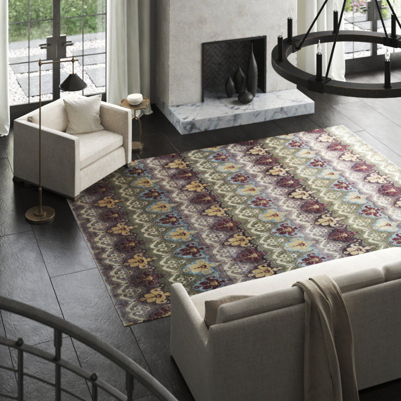 Cotton Ikat Area Rug