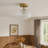 1-Adjustable Clear Glass Industrial Flush mount light
