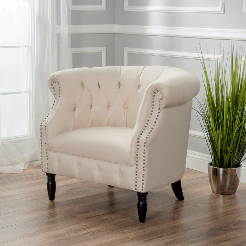Fauteuil d'appoint Club Basic, Tissu beige