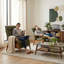 Fauteuil inclinable avec accoudoirs en bois Imona - vert fougère - ensemble de 2-1003669667