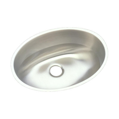 Lavabo de salle de bain ovale encastré en métal avec trop-plein Asana