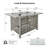 K&K 43" Propane Gas Fire Pit Table, 60000 BTU Rectangular Open Weave Wicker Fire Pit With Glass Wind Guard For Outside Patio Deck Garden Backyard