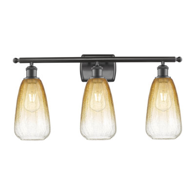 Brookhaven amande - 3 lumières - abat-jour ambre Brookhaven amande - lumière de meuble-lavabo