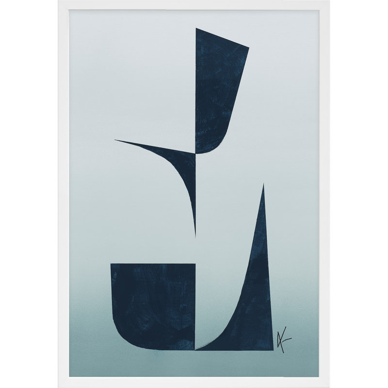 Indigo Shadows 2 Print by Lee Lessem, 38" H x 26.5" W x 1.25" D, White