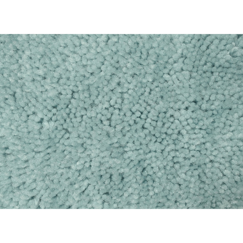 Tapis pour salle de bain en nylon traditionnel avec envers antidérapant Mccluney, Écume de mer