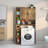 Farmhouse Rattan Storage Cabinet Over Toilet - 2 Door With Toilet Paper Holder - Space-Saving For Bathroom-458779909