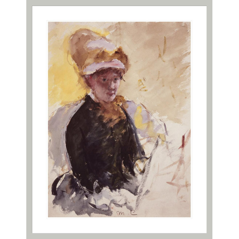 Autoportrait par Mary Cassatt - Impression sur toile, H 41,5 po x l 32,32 po