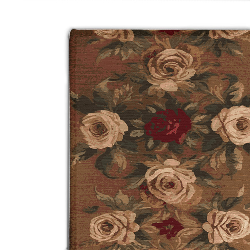 Tapis d'intérieur et d'extérieur brun français, Rectangle 4pi x 6 pi