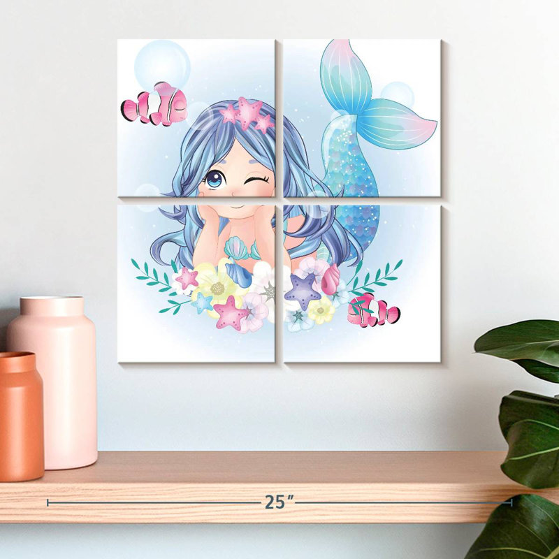 Kelan sirène florale, H 18 po x l 18 po