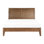 Brown Finish Headboard Queen Platform Bed, Transitional Look Bed With