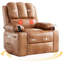 Fauteuil inclinable électrique de 37,4 po avec chauffage et massage, fauteuil inclinable berçant de 26,8 po avec porte-gobelets-414462000