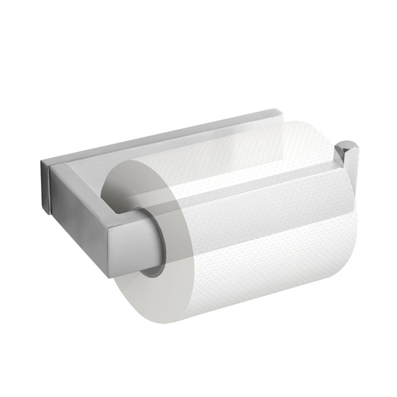 Porte-papier hygiénique mural pour salle de bain, Nickel brossé